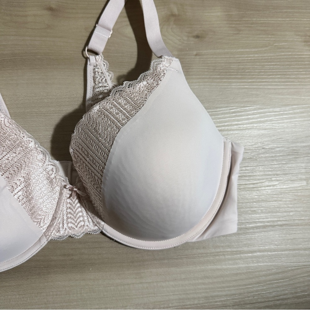 Maidenform Love the Lift Natural Boost Demi T-Shirt Underwire Beige 36D Bra - Picture 5 of 10